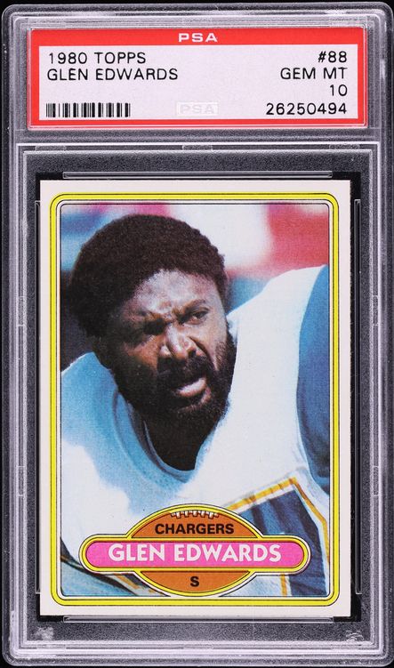 1980 Topps Football Glen Edwards #88 PSA 10 GEM MINT