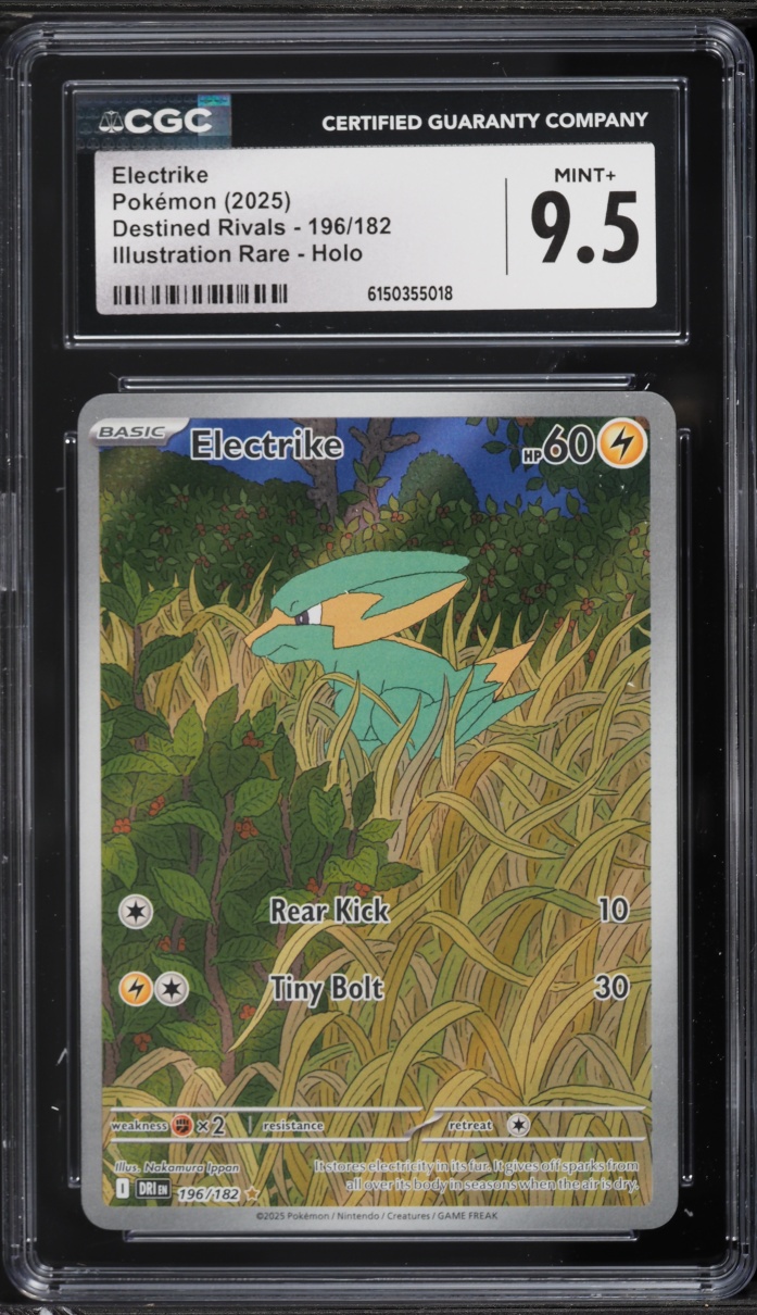 2025 Pokemon Scarlet & Violet Destined Rivals IR Electrike #196 CGC 9.5 MINT+