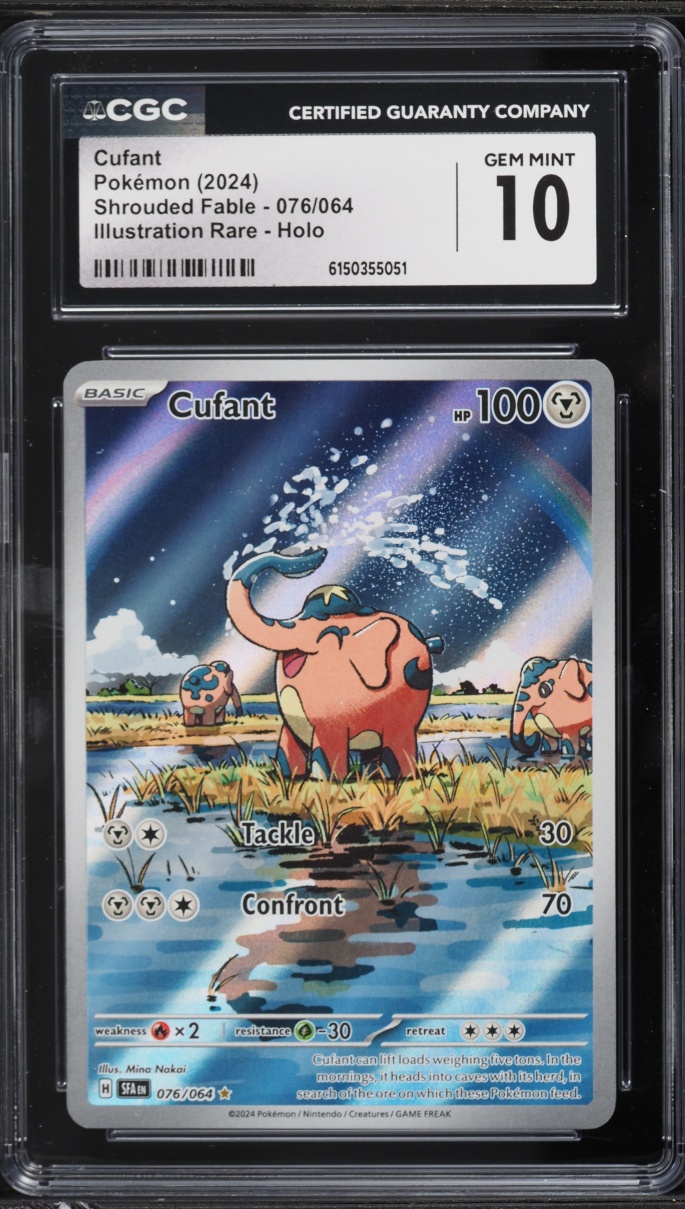 2024 Pokemon Scarlet & Violet Shrouded Fable IR Cufant #76 CGC 10 GEM MINT