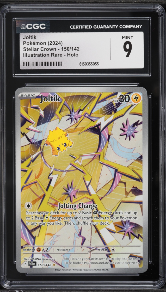 2024 Pokemon Scarlet & Violet Stellar Crown IR Joltik #150 CGC 9 MINT