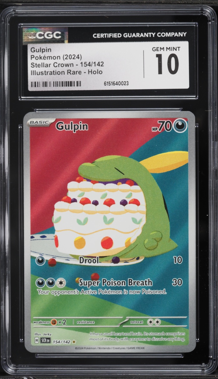 2024 Pokemon Scarlet & Violet Stellar Crown IR Gulpin #154 CGC 10 GEM MINT