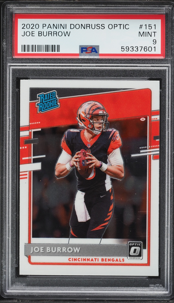 2020 Donruss Optic Joe Burrow ROOKIE #151 PSA 9 MINT