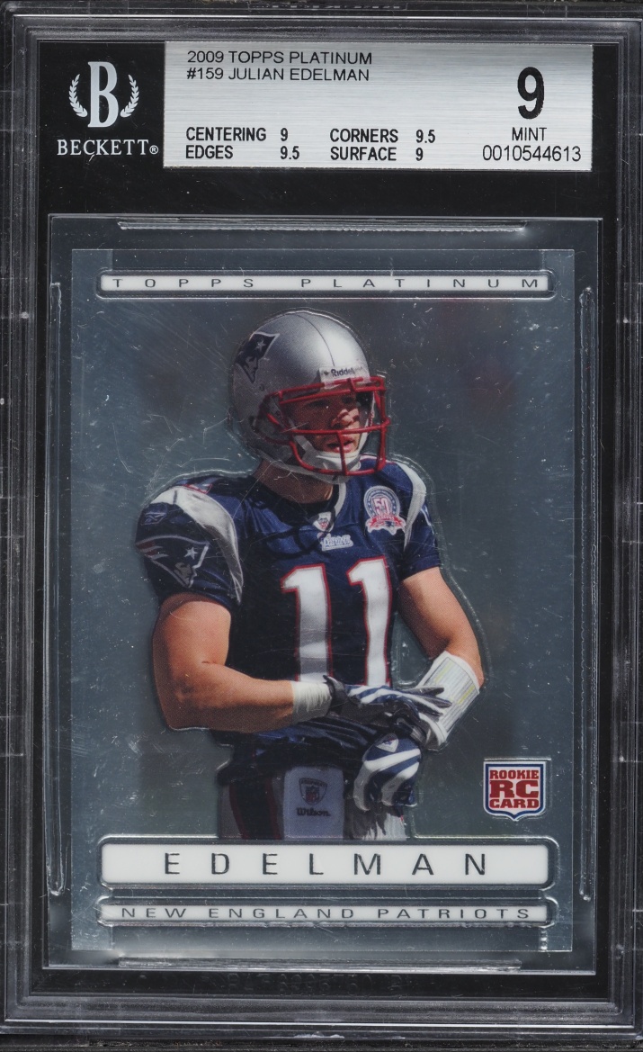 2009 Topps Platinum Julian Edelman ROOKIE #159 BGS 9 MINT