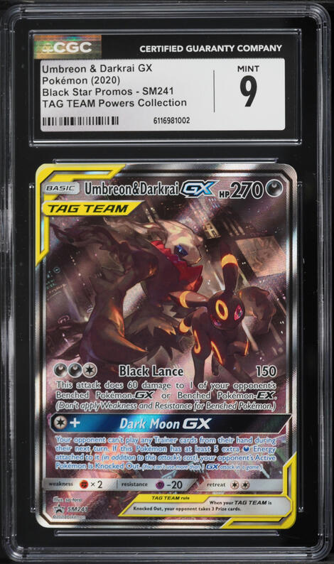 2019 Pokemon Japanese SM Tag Team GX Umbreon & Darkrai GX #181 CGC