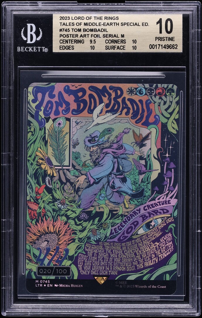 2023 MTG Tales Of Middle-Earth Poster Art Foil Tom Bombadil /100 #745 BGS 10 PRISTINE