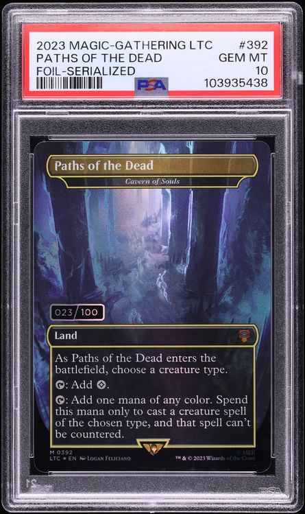 2023 MTG Tales Of Middle-Earth Commander Foil Paths Of The Dead /100 #392 PSA 10 GEM MINT