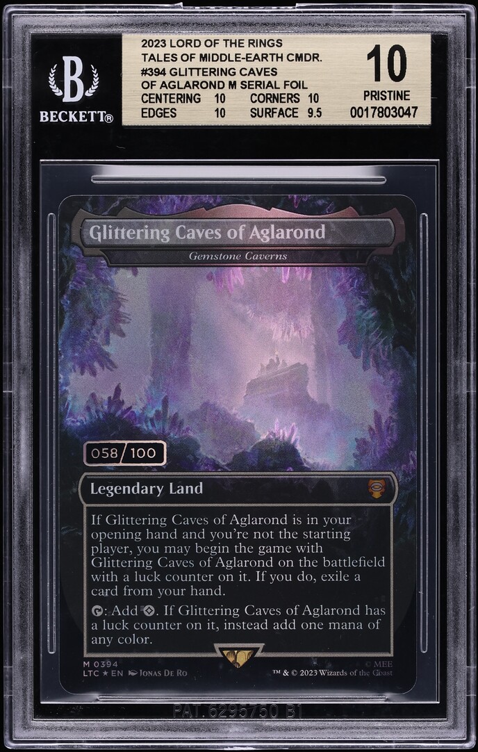 2023 MTG Tales Of Middle-Earth Commander Foil Glittering Caves Of Aglarond /100 BGS 10 PRISTINE