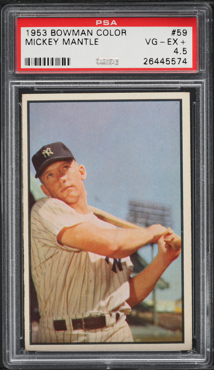 1953 Bowman Color Mickey Mantle #59 PSA 4.5 VGEX+