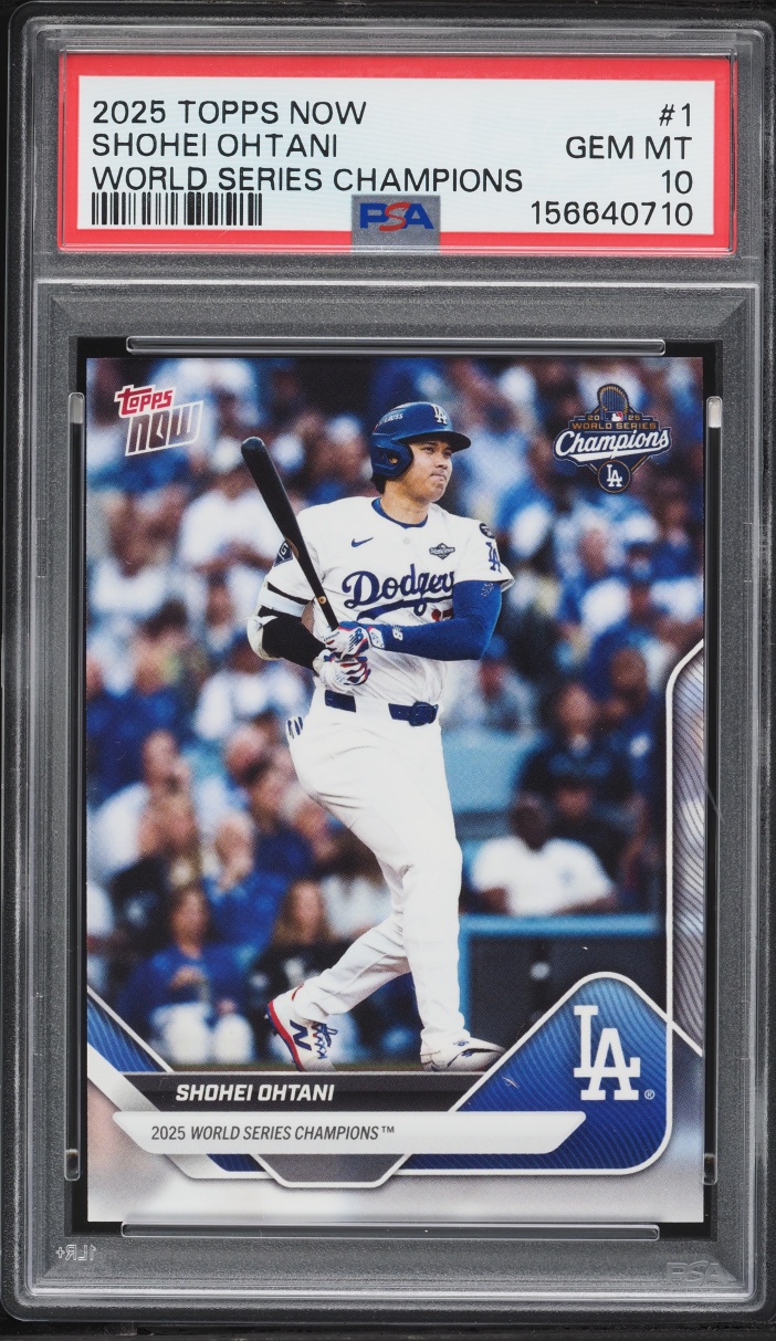 2025 Topps Now Los Angeles Dodgers World Series Champions Shohei Ohtani #1 PSA 10 GEM MINT