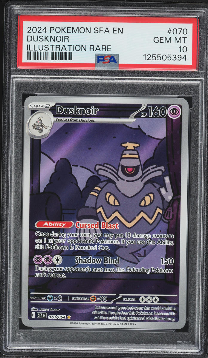 2024 Pokemon Scarlet & Violet Shrouded Fable IR Dusknoir #70 PSA 10 GEM MINT