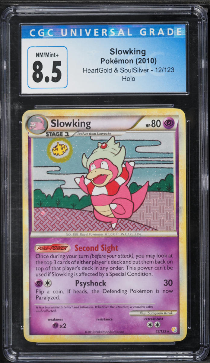 2010 Pokemon HeartGold & SoulSilver Holo Slowking #12 CGC 8.5 NM-MT+