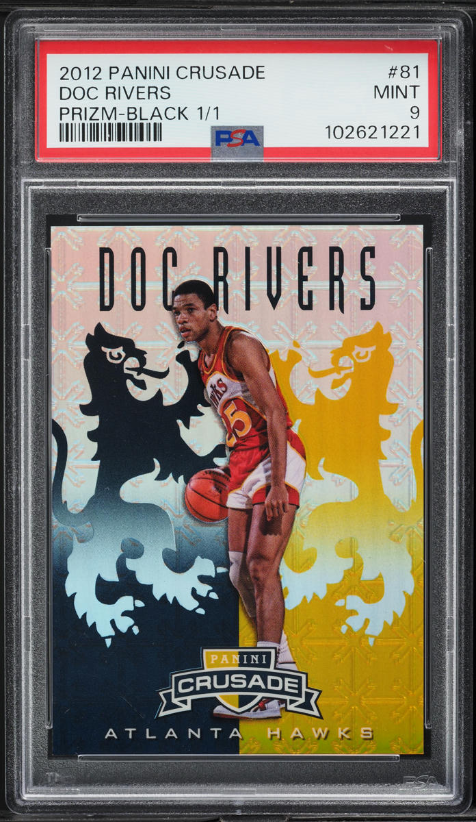 2012 Panini Crusade Prizm Black Doc Rivers 1/1 #81 PSA 9 MINT