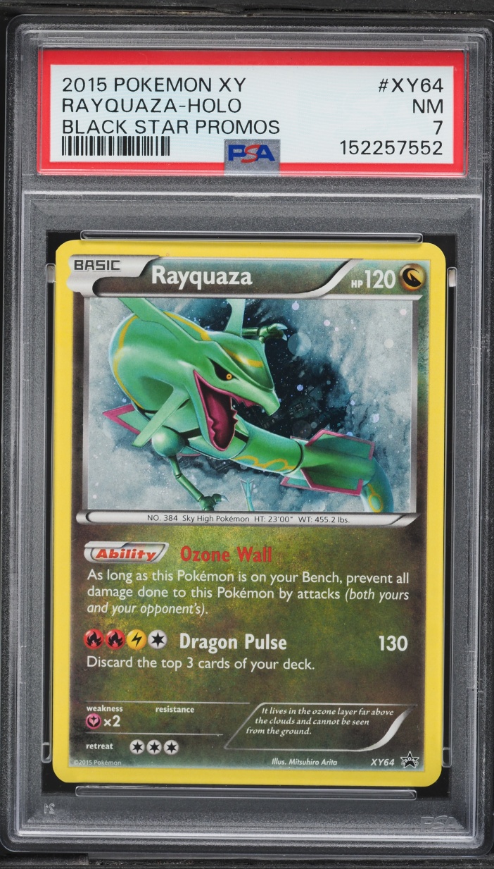2015 Pokemon XY Black Star Promo Holo Rayquaza #XY64 PSA 7 NRMT