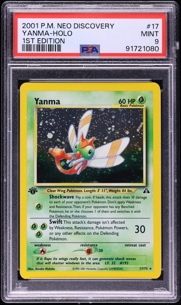 2001 Pokemon Neo Discovery 1st Edition Holo Yanma #17 PSA 9 MINT