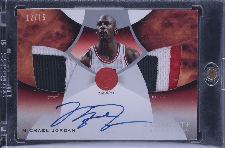 2006 Exquisite Collection Emblems Michael Jordan PATCH AUTO /15 #EM-MJ ...