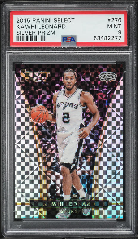 2015 Select Courtside Green Prizm Kawhi Leonard 5/5 #276 PSA 9