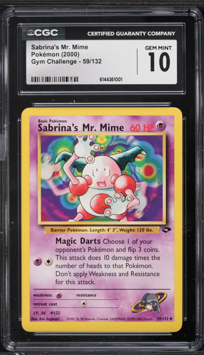 2000 Pokemon Gym Challenge Sabrina's Mr. Mime #59 CGC 10 GEM MINT