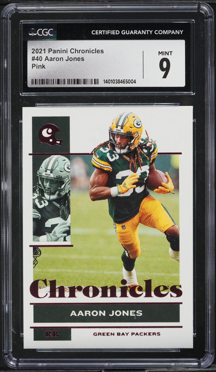 2021 Panini Chronicles Pink Aaron Jones #40 CGC 9 MINT