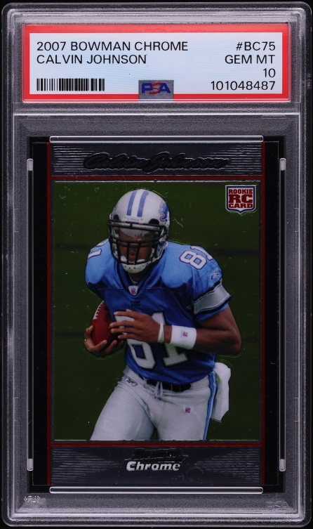 2007 Bowman Chrome Calvin Johnson ROOKIE #BC75 PSA 10 GEM MINT
