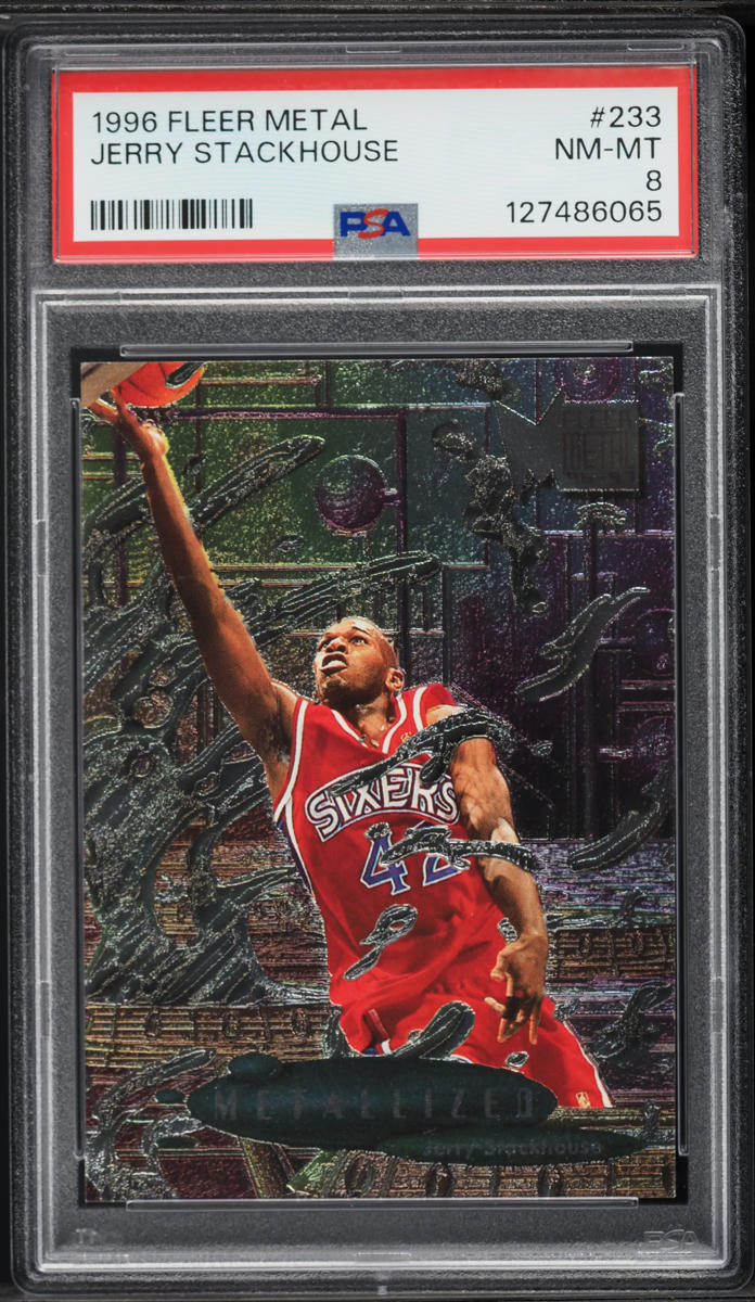 1996 Metal Basketball Jerry Stackhouse #233 PSA 8 NM-MT