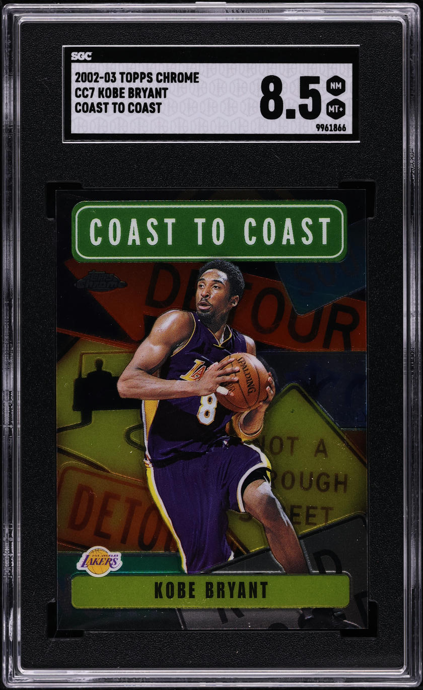 2002 Topps Chrome Coast To Coast Kobe Bryant #CC7 SGC 8.5 NM-MT+