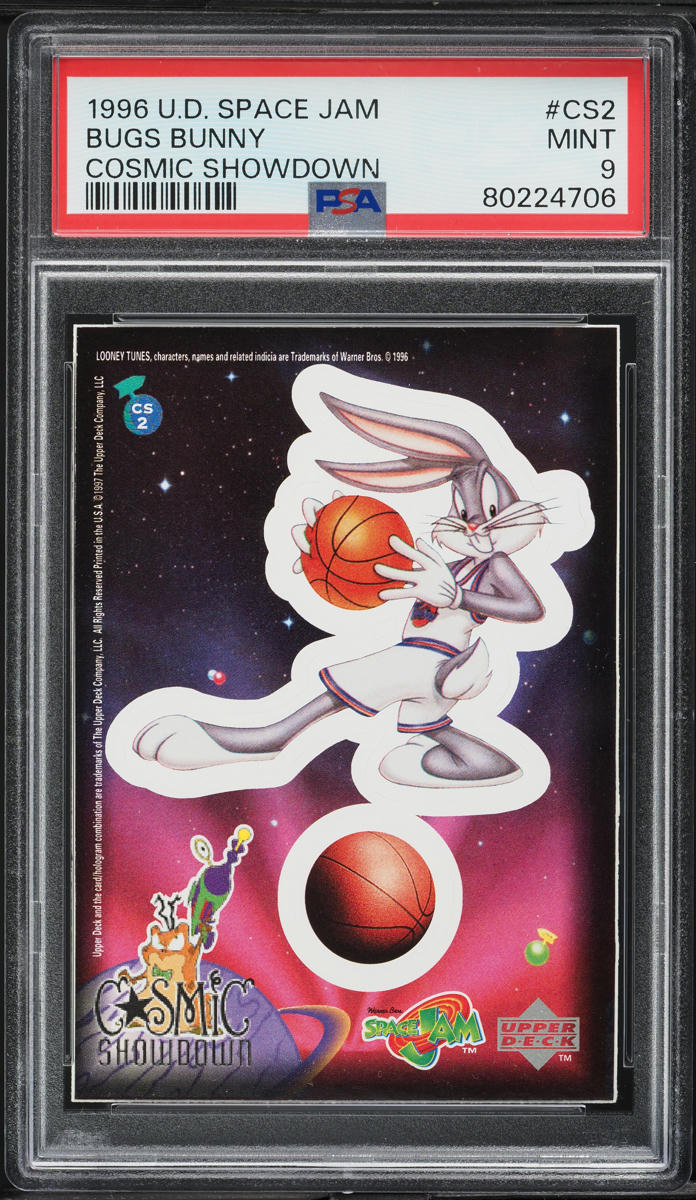 1996 Upper Deck Space Jam Cosmic Showdown Bugs Bunny #CS2 PSA 9 MINT - Main Image