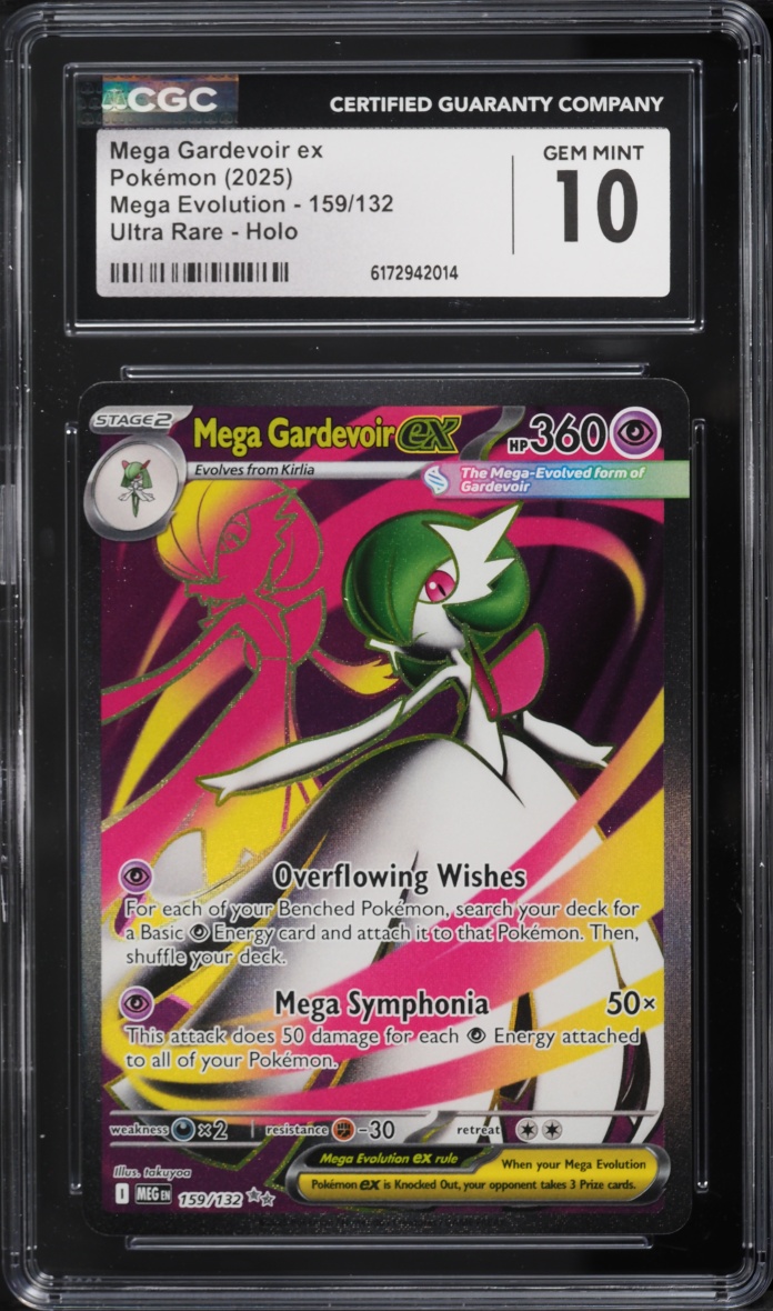 2025 Pokemon Mega Evolution Full Art Mega Gardevoir ex #159 CGC 10 GEM MINT