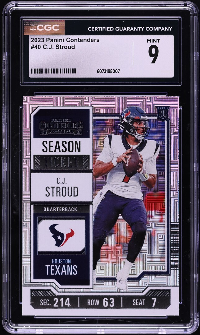 2023 Panini Contenders C.J. Stroud ROOKIE #40 CGC 9 MINT