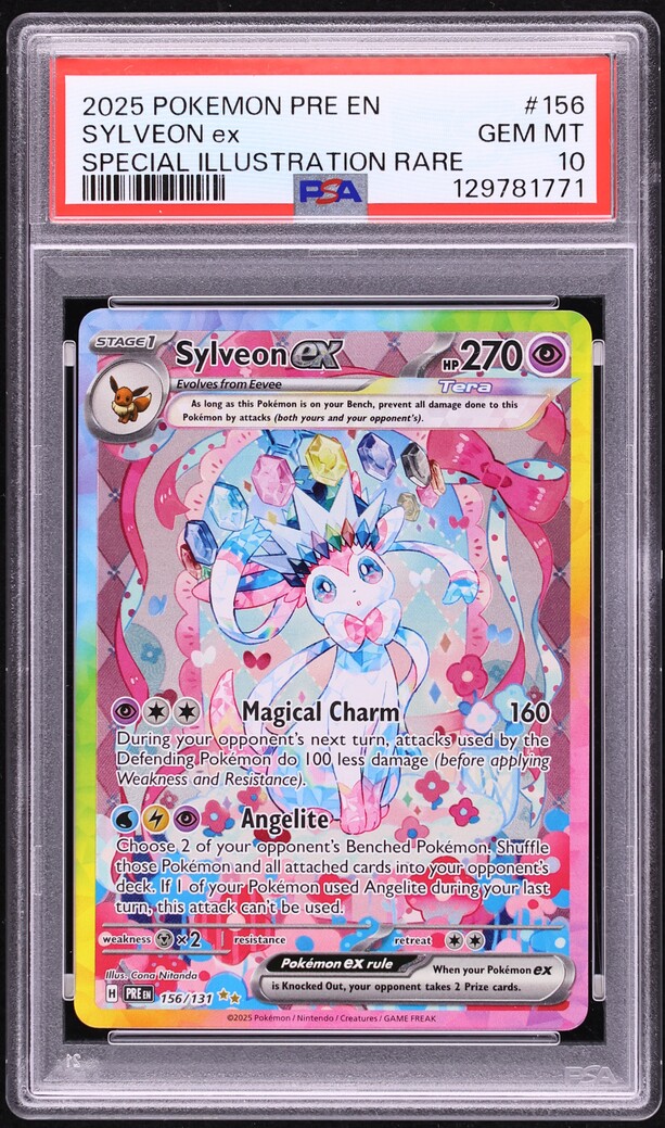 2025 Pokemon Scarlet & Violet Prismatic Evolutions SIR Sylveon ex #156 PSA 10 GEM MINT