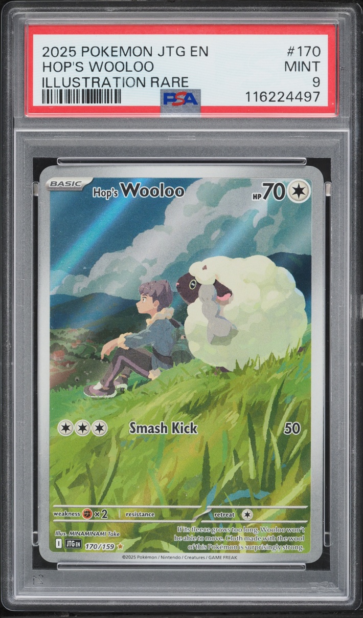 2025 Pokemon Scarlet & Violet Journey Together IR Hop's Wooloo #170 PSA 9 MINT