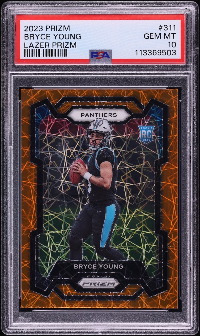 2023 Panini Prizm Lazer Bryce Young ROOKIE #311 PSA 10 GEM MINT