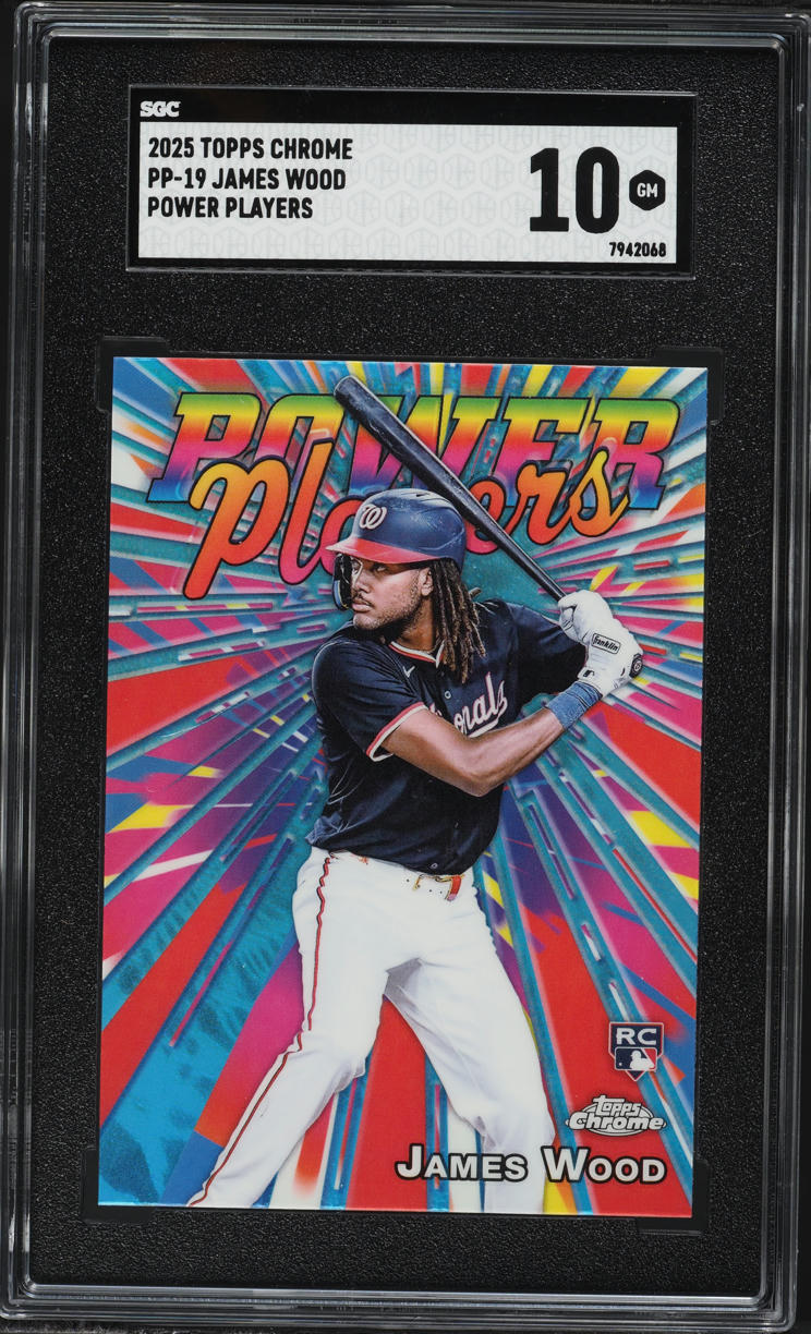 2025 Topps Chrome Power Players James Wood ROOKIE #PP-19 SGC 10 GEM MINT