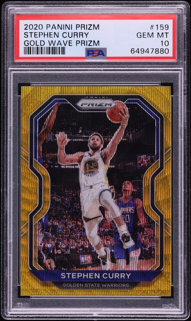 2020 Panini Prizm Gold Wave Stephen Curry #159 PSA 10 GEM MINT