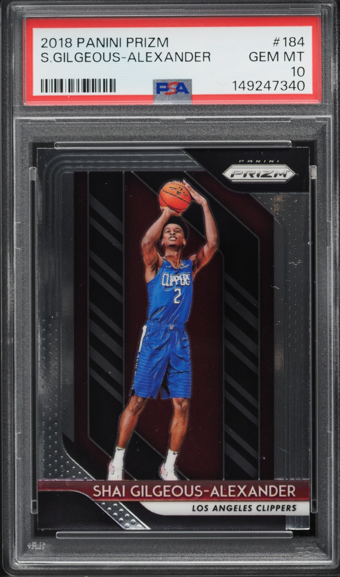 2018 Panini Prizm Shai Gilgeous-Alexander ROOKIE #184 PSA 10 GEM MINT