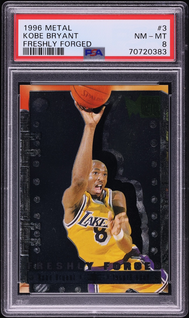 1996 Metal Freshly Forged Kobe Bryant ROOKIE #3 PSA 8 NM-MT