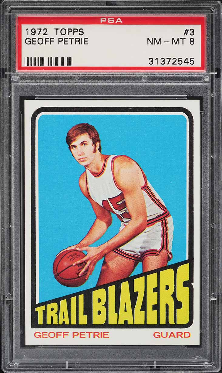 1972 Topps Basketball Geoff Petrie #3 PSA 8 NM-MT