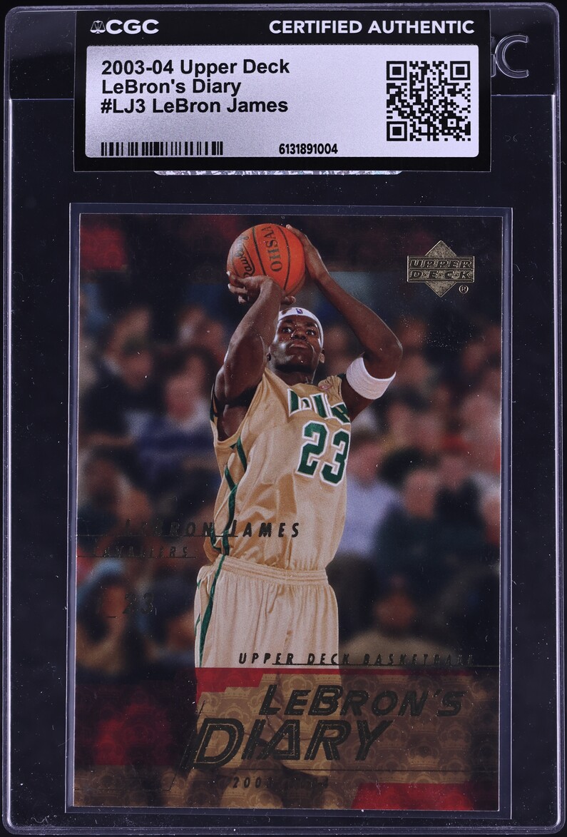 2003 Upper Deck LeBron's Diary LeBron James ROOKIE #LJ3 CGC AUTH