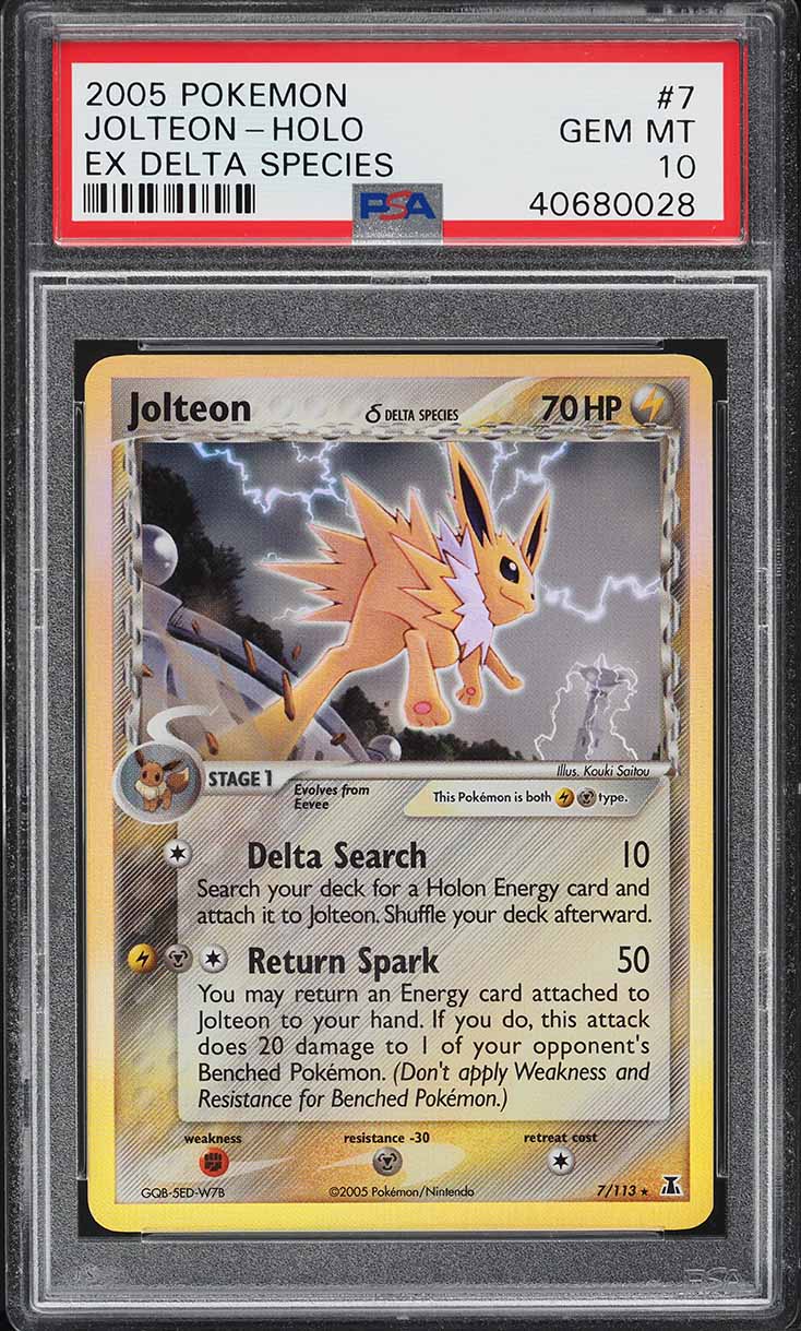2005 Pokemon EX Delta Species Holo Jolteon #7 PSA 10 GEM MINT