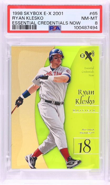 1998 Skybox E-X2001 Essential Credentials Now Ryan Klesko /65 #65 PSA 8 NM-MT