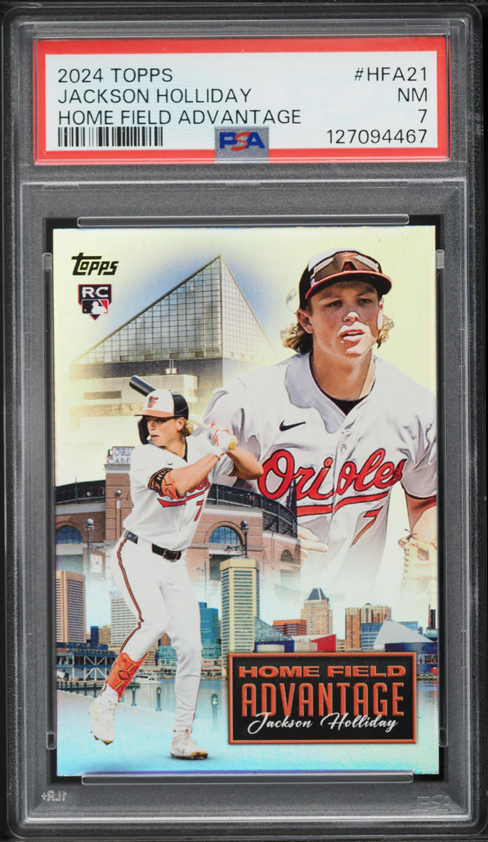 2024 Topps Home Field Advantage Jackson Holliday ROOKIE #HFA-21 PSA 7 NRMT
