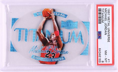 1997 Metal Universe Titanium Michael Jordan #1 PSA 8 NM-MT on