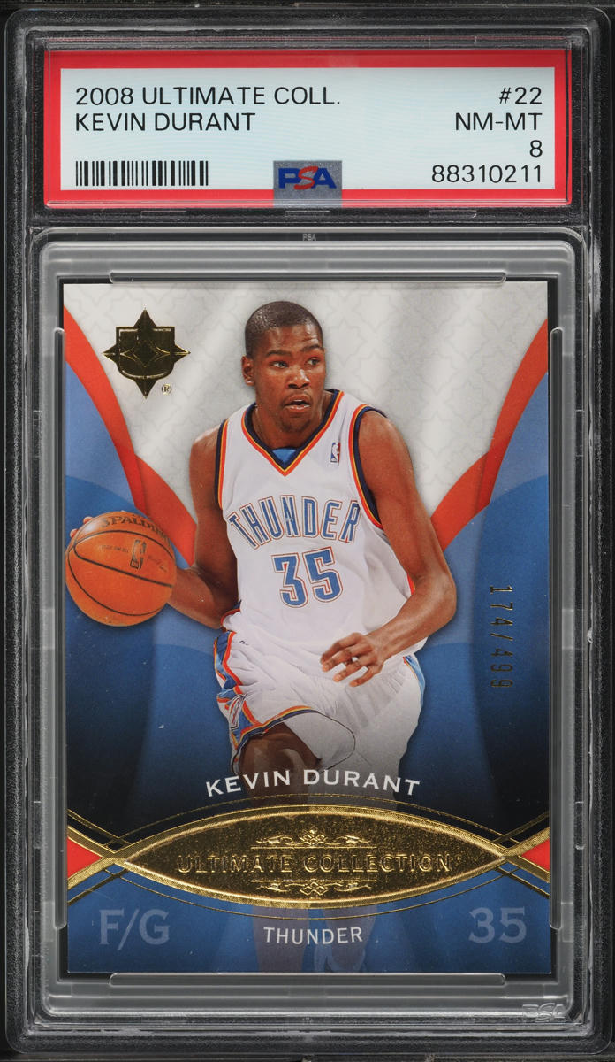 2008 Ultimate Collection Kevin Durant /499 #22 PSA 8 NM-MT