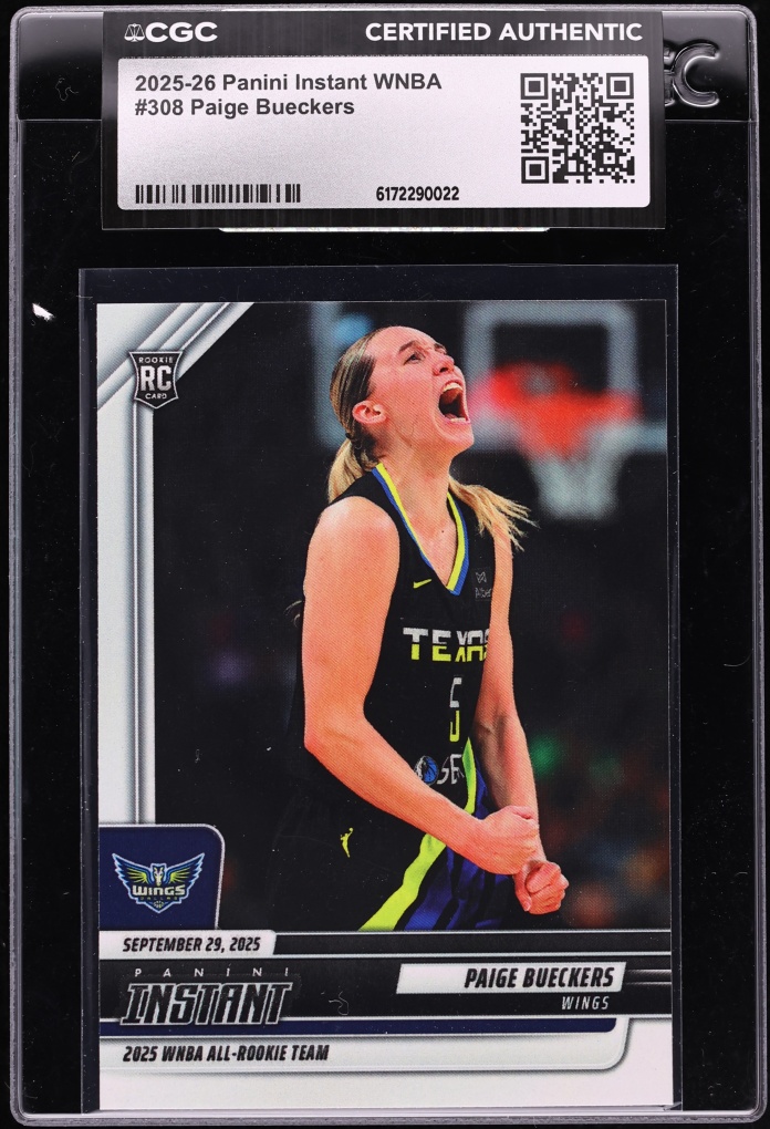 2025 Panini Instant WNBA Paige Bueckers ROOKIE 1/2795 #308 CGC AUTH