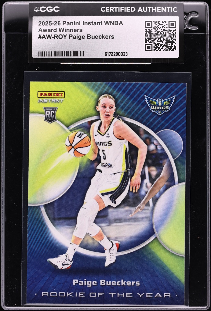 2025 Panini Instant WNBA Award Winners Paige Bueckers ROOKIE 1/13137 #AW-ROY CGC AUTH
