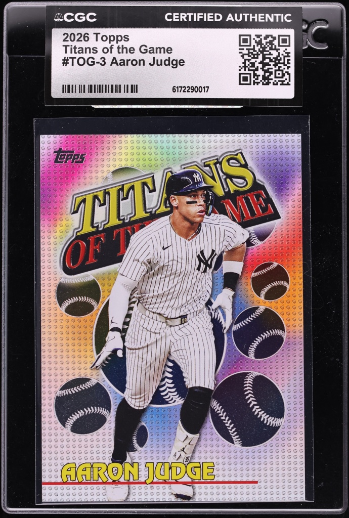 2026 Topps Titans Of The Game Aaron Judge #TOG-3 CGC AUTH
