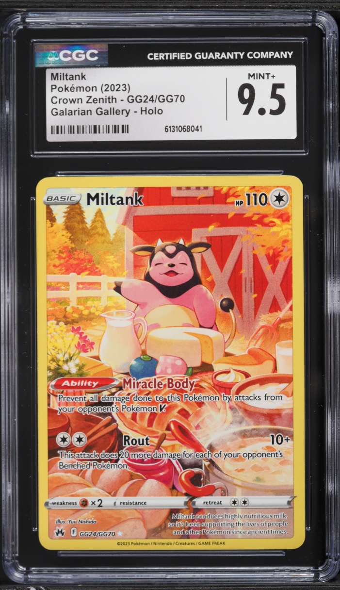 2023 Pokemon Sword & Shield Crown Zenith Alt Art Miltank #GG24 CGC 9.5 MINT+