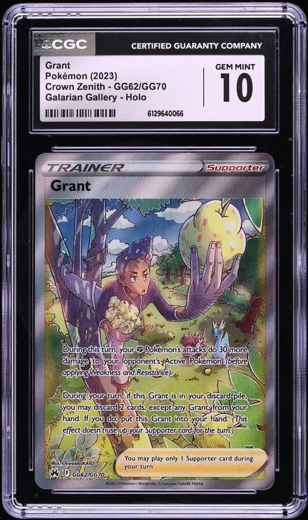 2023 Pokemon Sword & Shield Crown Zenith Alt Art Grant #GG62 CGC 10 GEM MINT
