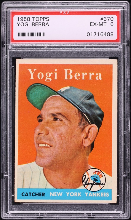 1958 Topps Yogi Berra #370 PSA 6 EXMT