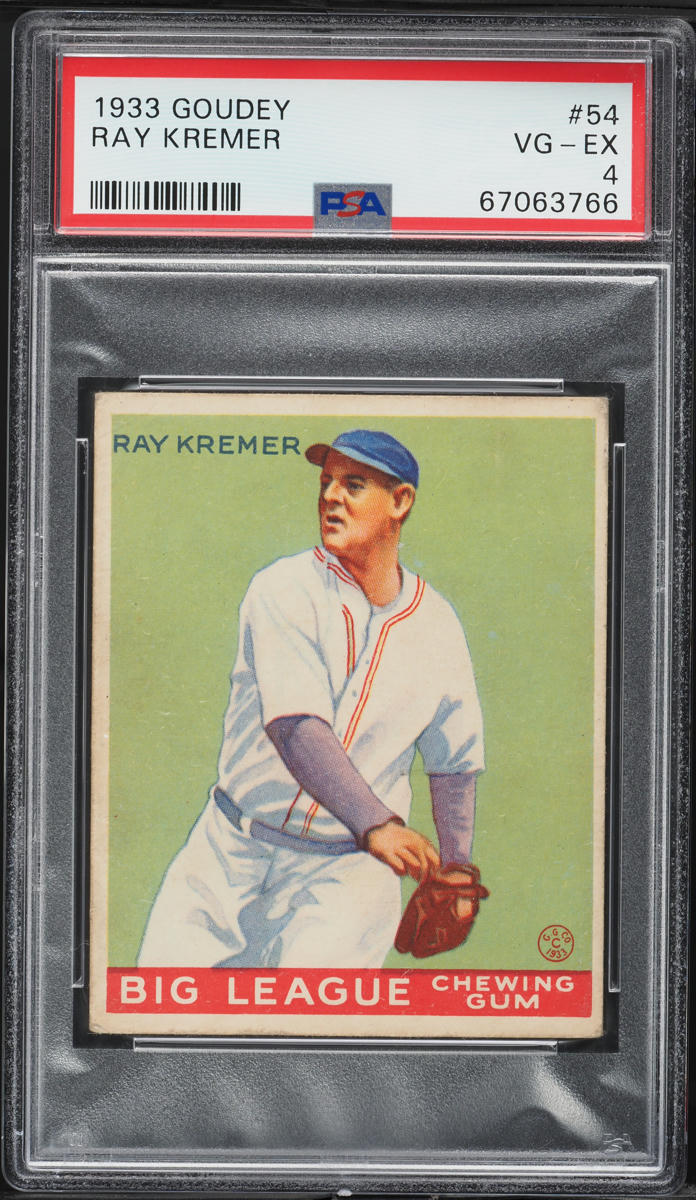 1933 Goudey Ray Kremer #54 PSA 4 VGEX