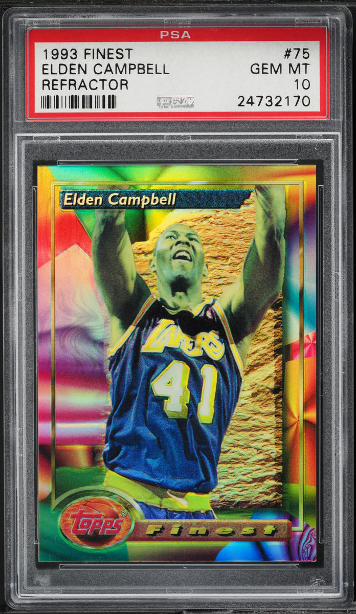 1993 Finest Refractor Elden Campbell #75 PSA 10 GEM MINT